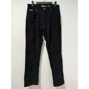 Eddie Bauer Bootcut Corduroy Pants Womens 30" Black Cotton Stretch Travel
